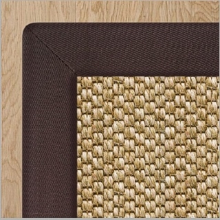 Heavy Rustic Latte Sisal with 2 Inch Coco Cotton Border 4.0(L) x 3.5(W)